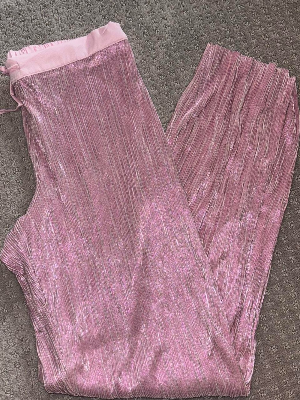 Victoria's Secret Pink Metallic Pleated Skirt